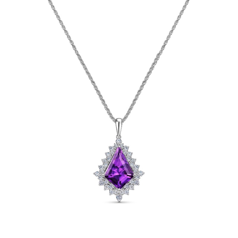 Sterling Silver African Amethyst Necklace